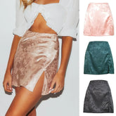 Floral Slit Mini Skirt